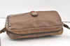 Authentic GUCCI Web Sherry Line Shoulder Bag GG PVC Leather Brown Junk 1365K