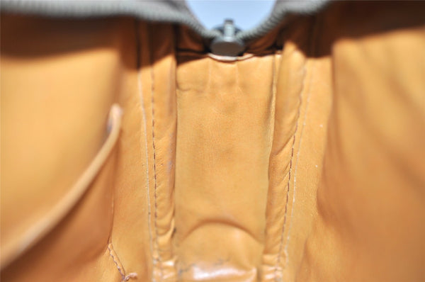 Authentic GUCCI Vintage Shoulder Cross Body Bag Purse GG PVC Leather Brown 1367K
