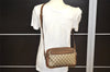 Authentic GUCCI Vintage Shoulder Cross Body Bag Purse GG PVC Leather Brown 1367K