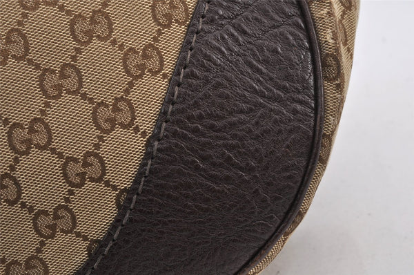 Authentic GUCCI Charlotte Shoulder Bag GG Canvas Leather 203503 Brown 1368K