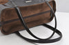 Authentic GUCCI Vintage Shoulder Tote Bag Suede Enamel Brown Junk 1369K