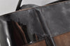 Authentic GUCCI Vintage Shoulder Tote Bag Suede Enamel Brown Junk 1369K