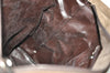 Authentic GUCCI Vintage Shoulder Tote Bag Suede Enamel Brown Junk 1369K