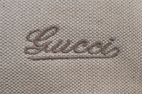 Authentic GUCCI Vintage Shoulder Bag Canvas Leather 170595 Beige 1370K