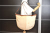 Authentic GUCCI Vintage Shoulder Bag Canvas Leather 170595 Beige 1370K