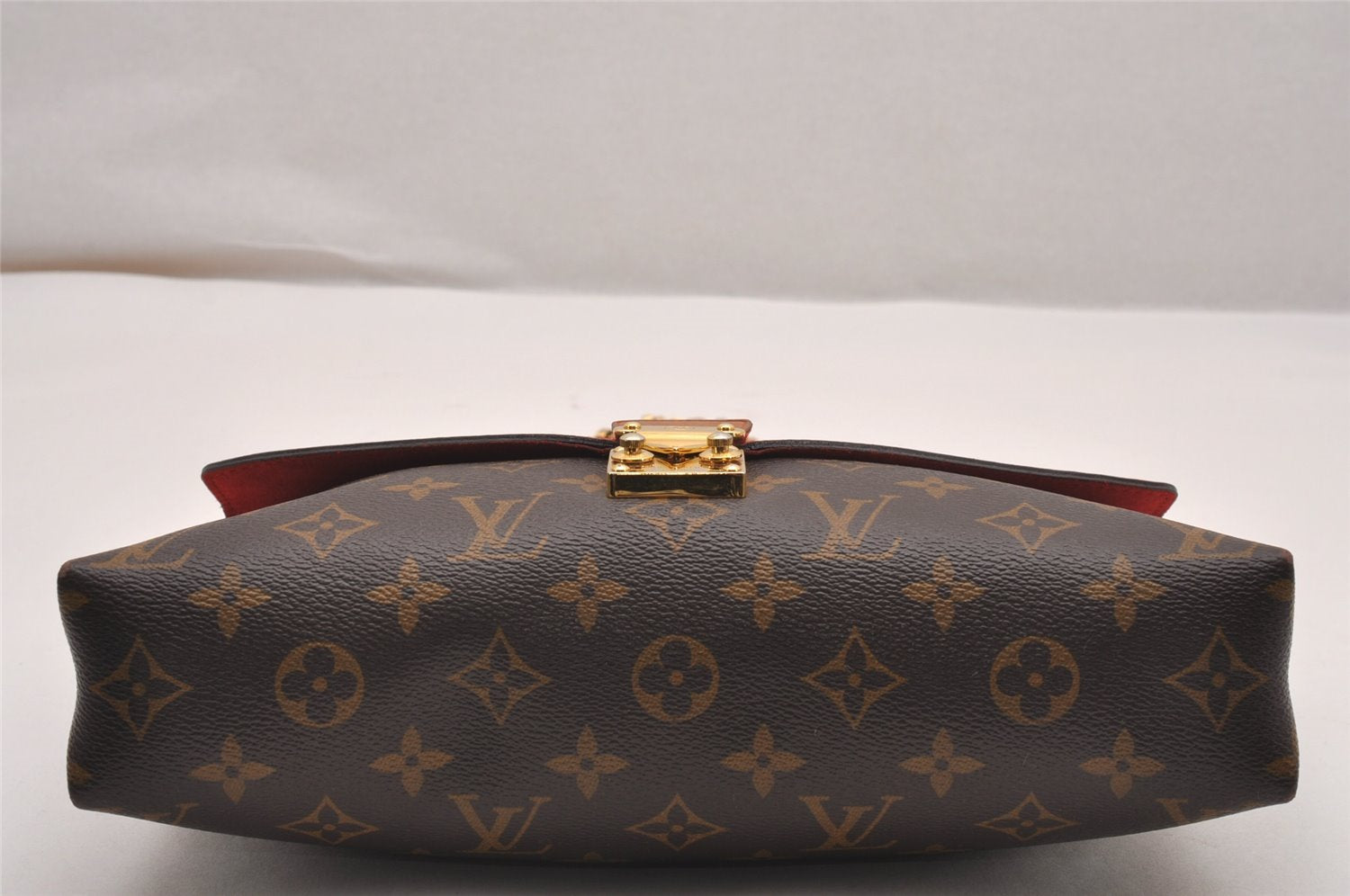 Authentic Louis Vuitton Monogram Pallas Chain Shoulder Bag Red M41201 LV 1371J
