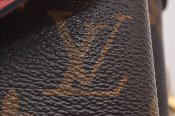 Authentic Louis Vuitton Monogram Pallas Chain Shoulder Bag Red M41201 LV 1371J