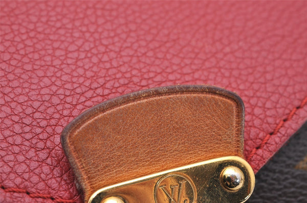 Authentic Louis Vuitton Monogram Pallas Chain Shoulder Bag Red M41201 LV 1371J