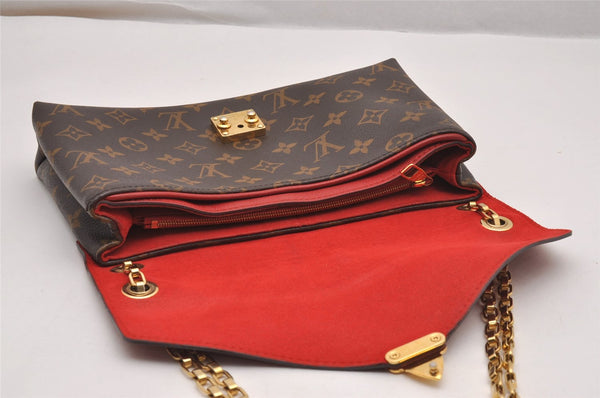 Authentic Louis Vuitton Monogram Pallas Chain Shoulder Bag Red M41201 LV 1371J