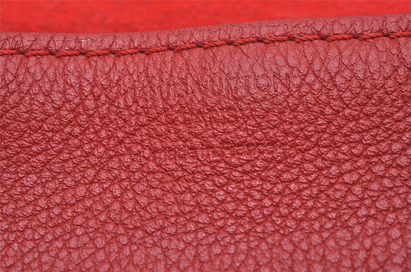 Authentic Louis Vuitton Monogram Pallas Chain Shoulder Bag Red M41201 LV 1371J