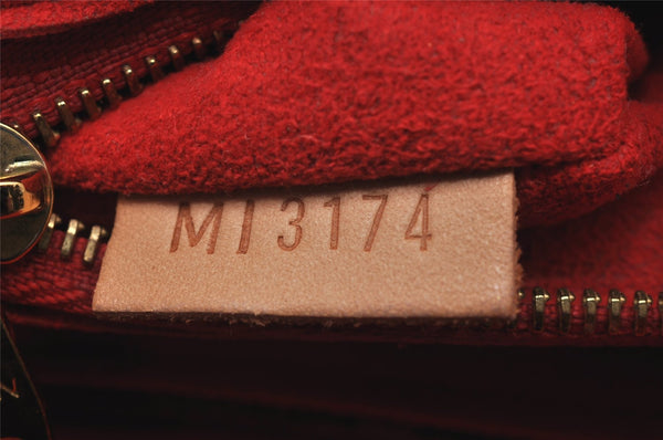 Authentic Louis Vuitton Monogram Pallas Chain Shoulder Bag Red M41201 LV 1371J