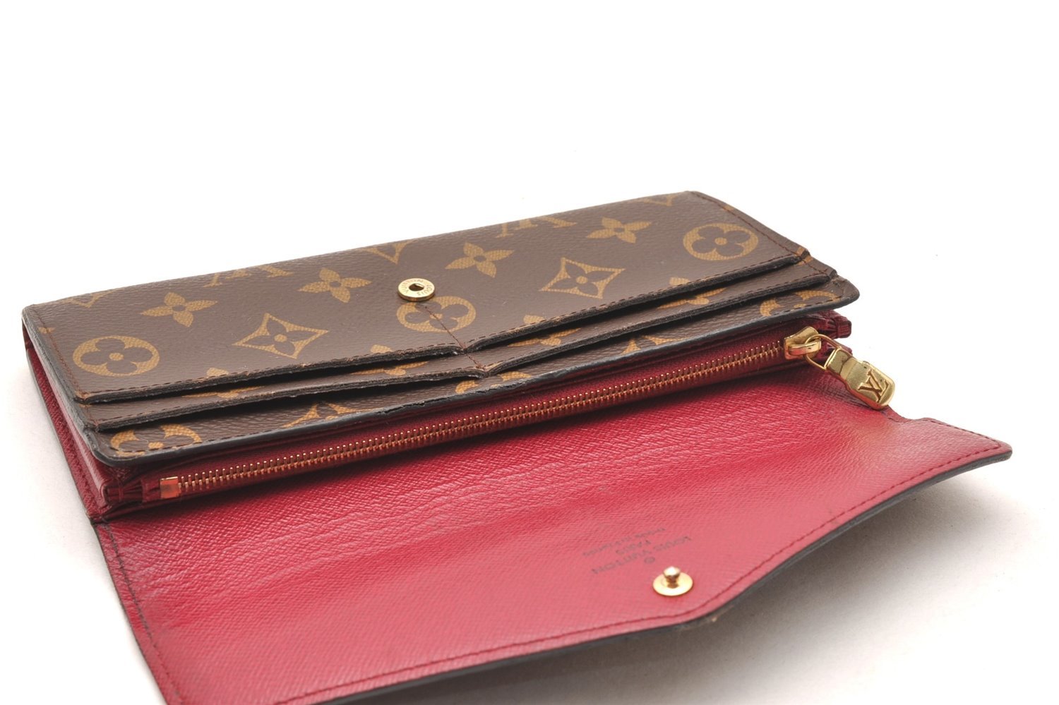 Auth Louis Vuitton Monogram Portefeuille Sarah Long Wallet M62234 LV Junk 1372J