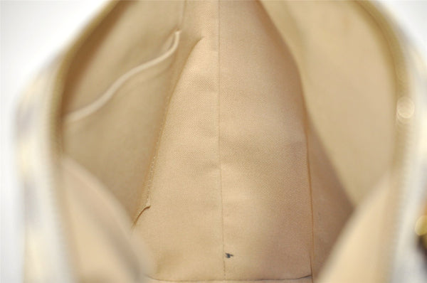 Authentic Louis Vuitton Damier Azur Totally PM Tote Bag White N41280 LV 1373I