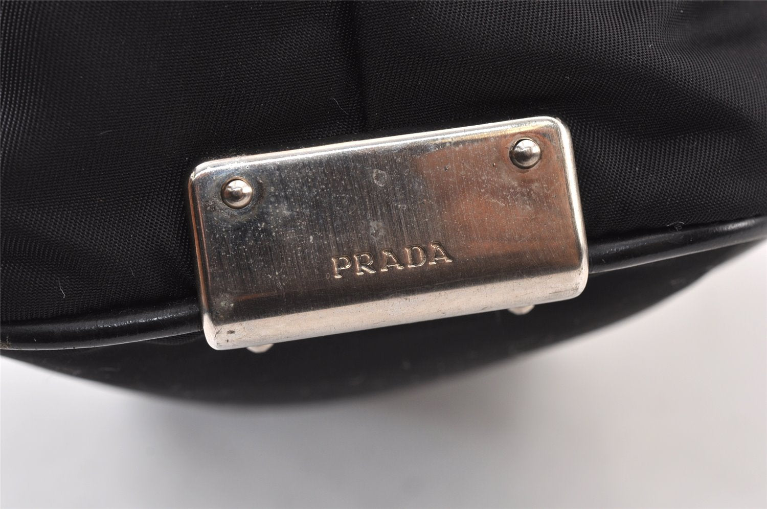 Authentic PRADA Nylon Leather Shoulder Hand Bag Purse Black 1373K
