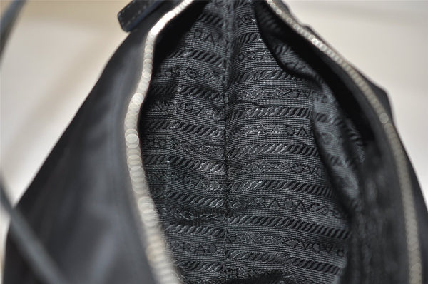Authentic PRADA Nylon Leather Shoulder Hand Bag Purse Black 1373K