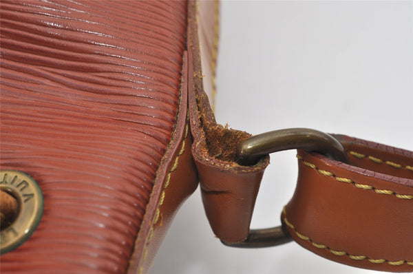 Authentic Louis Vuitton Epi Noe Bi-color Brown Drawstring Bag M44028 LV 1374I