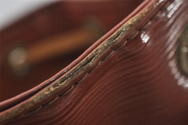 Authentic Louis Vuitton Epi Noe Bi-color Brown Drawstring Bag M44028 LV 1374I