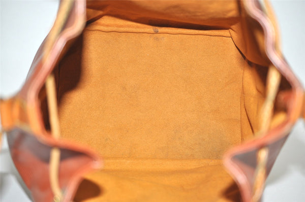 Authentic Louis Vuitton Epi Noe Bi-color Brown Drawstring Bag M44028 LV 1374I