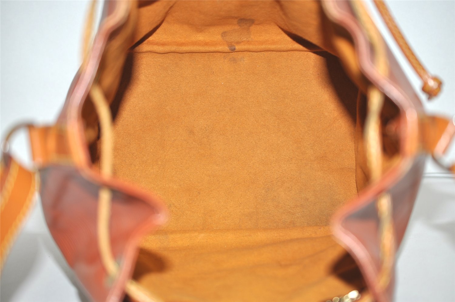 Authentic Louis Vuitton Epi Noe Bi-color Brown Drawstring Bag M44028 LV 1374I