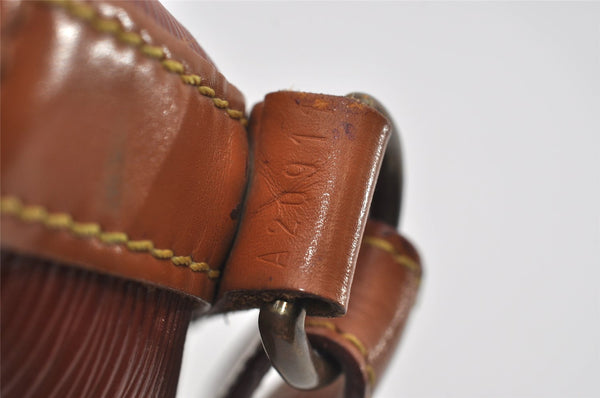 Authentic Louis Vuitton Epi Noe Bi-color Brown Drawstring Bag M44028 LV 1374I