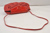 Authentic FENDI Vintage Shoulder Cross Body Bag Purse Leather Enamel Red 1376K