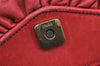 Authentic FENDI Vintage Shoulder Cross Body Bag Purse Leather Enamel Red 1376K