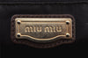 Authentic MIU MIU Vintage Matelasse Leather Clutch Hand Bag Purse Brown 1378K