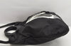 Authentic Salvatore Ferragamo Vara Nylon Leather 2Way Hand Bag Black 1379K