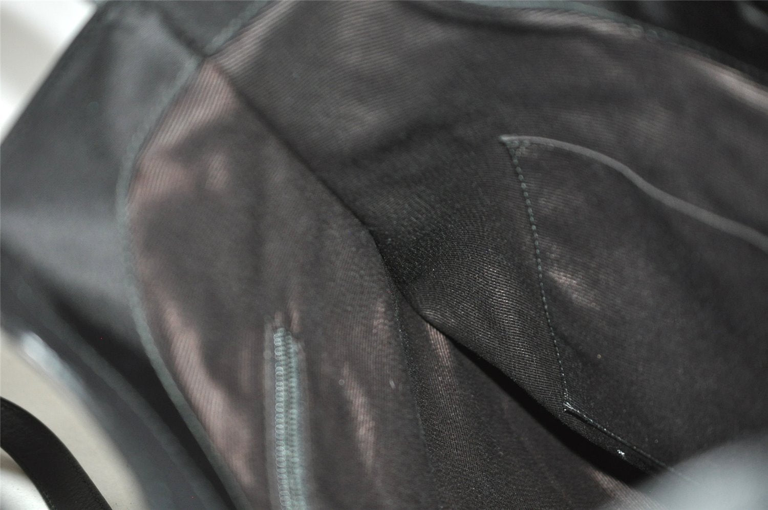 Authentic Salvatore Ferragamo Vara Nylon Leather 2Way Hand Bag Black 1379K