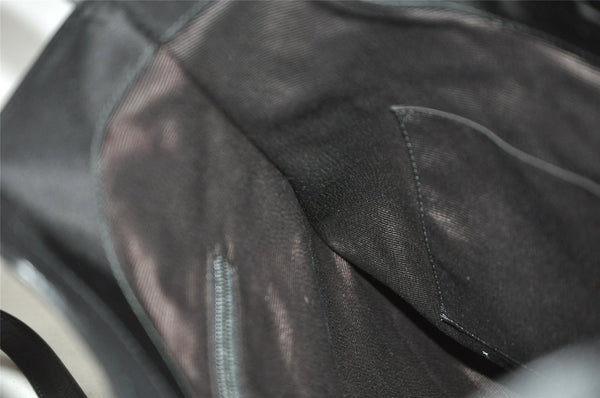 Authentic Salvatore Ferragamo Vara Nylon Leather 2Way Hand Bag Black 1379K