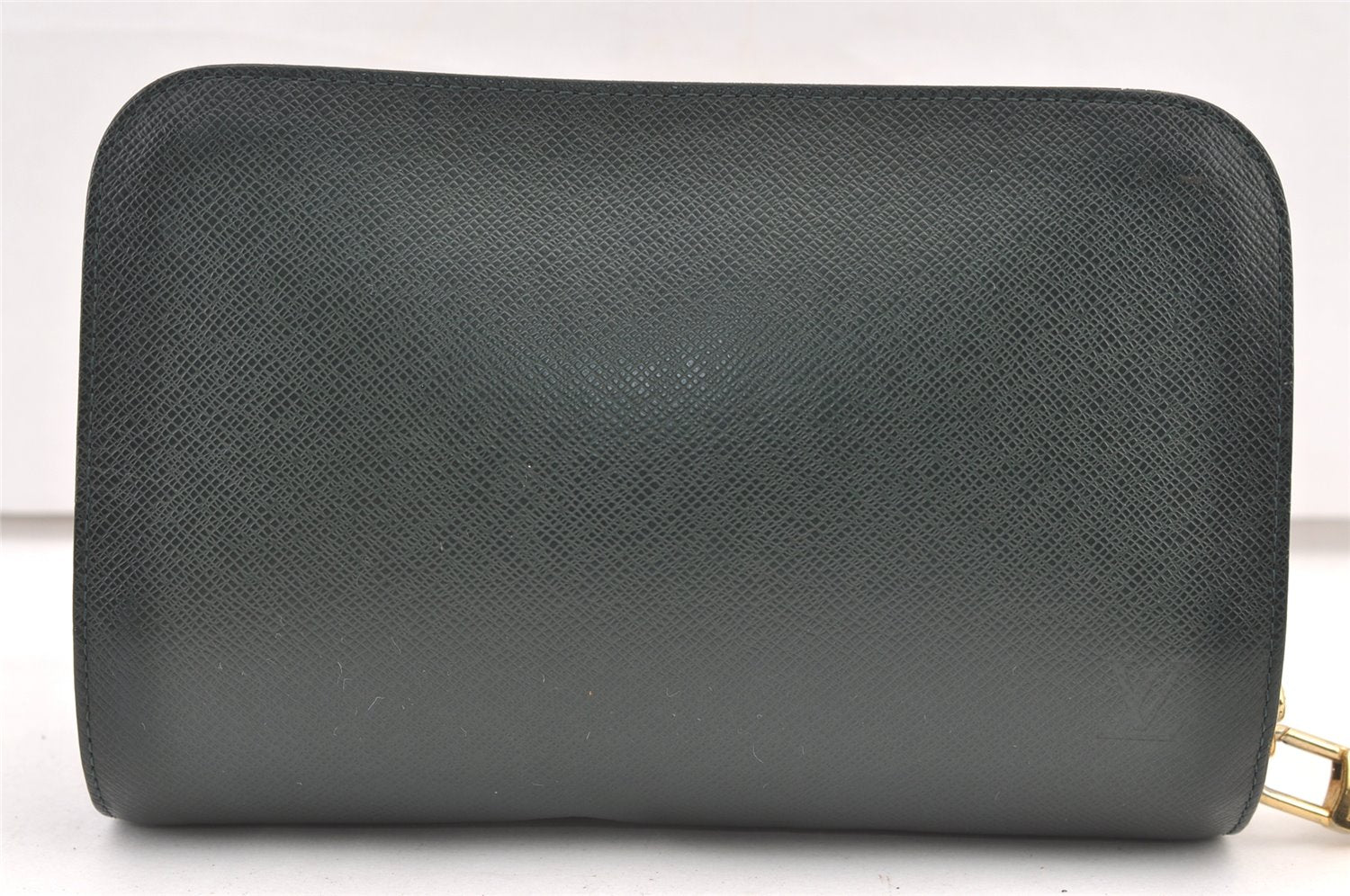 Authentic Louis Vuitton Taiga Baikal Clutch Bag Green M30184 LV 1380K