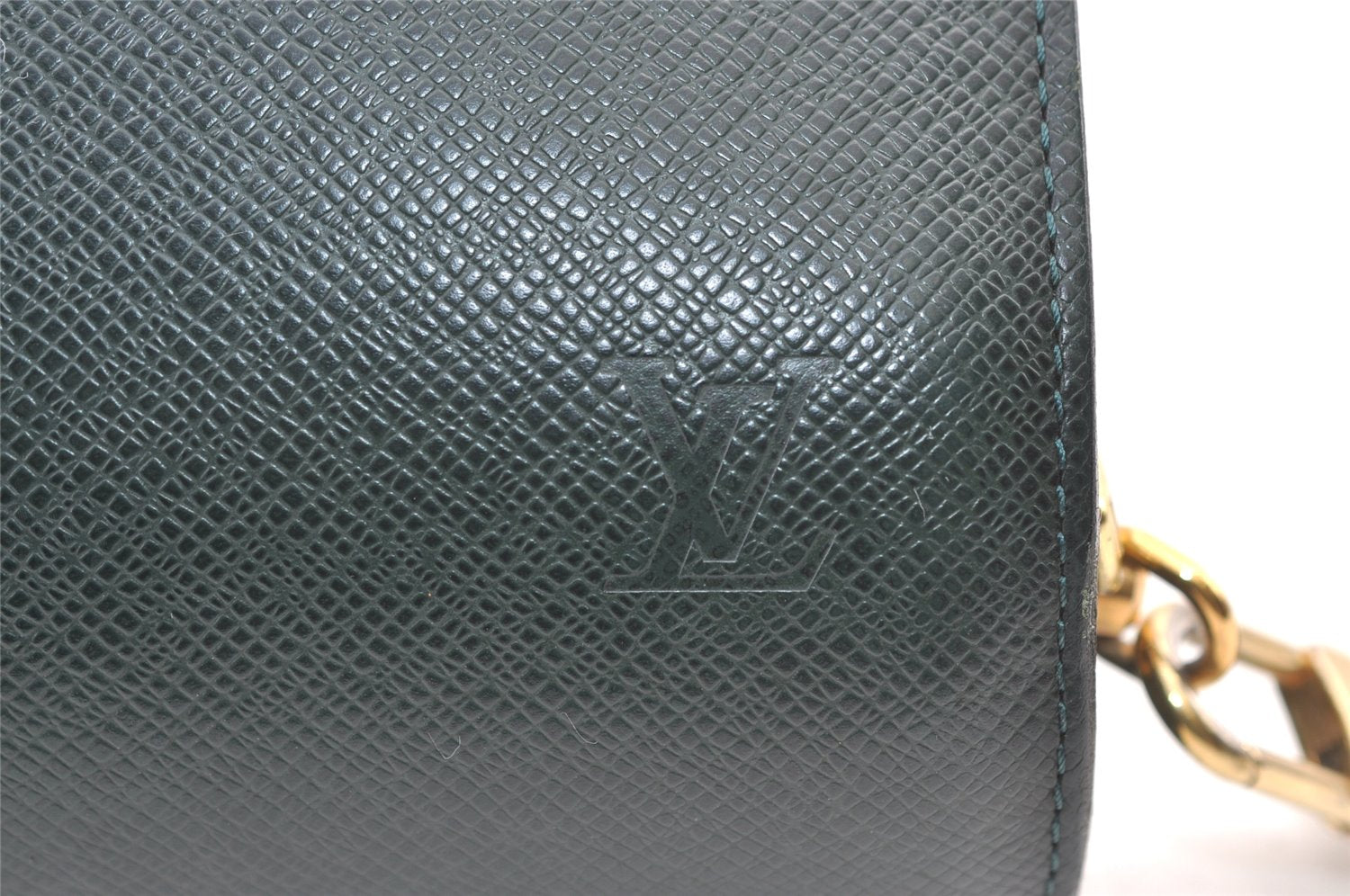 Authentic Louis Vuitton Taiga Baikal Clutch Bag Green M30184 LV 1380K