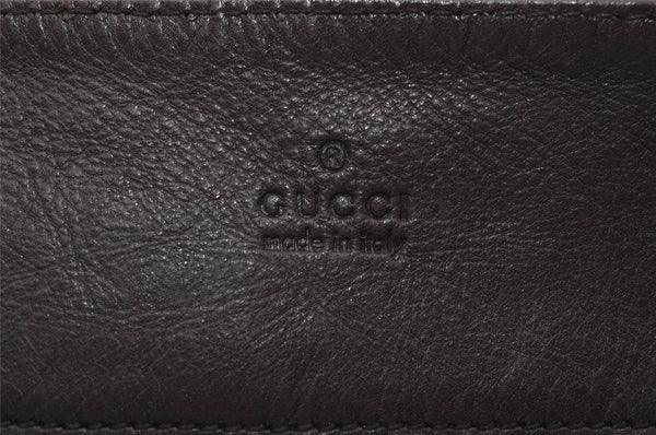 Authentic GUCCI Vintage Shoulder Tote Bag GG Canvas Leather 101340 Brown 1382I