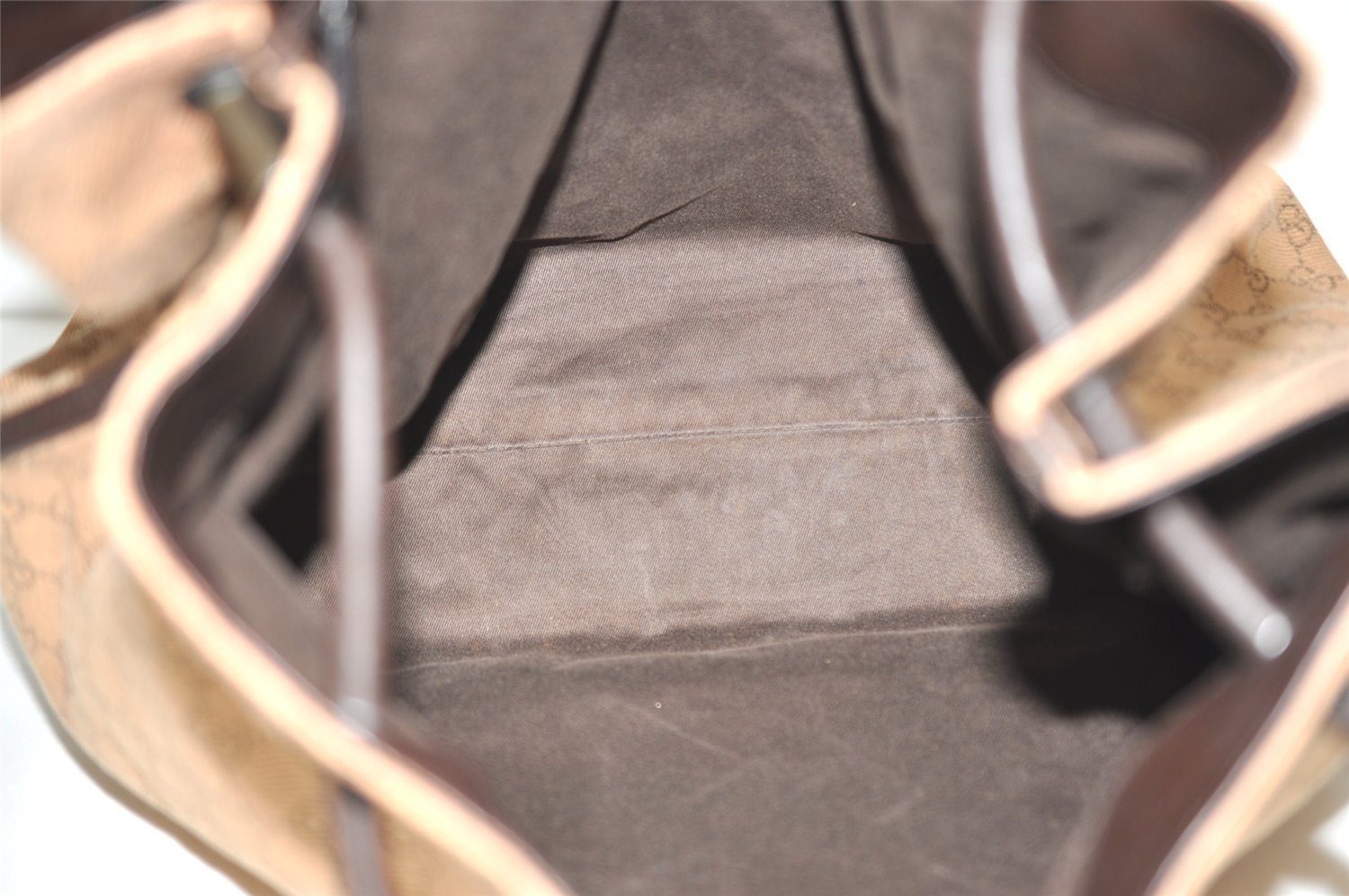 Authentic GUCCI Vintage Shoulder Tote Bag GG Canvas Leather 101340 Brown 1382I