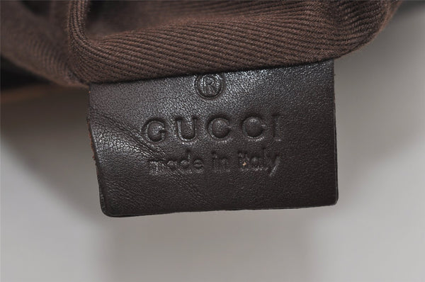 Authentic GUCCI Vintage Shoulder Tote Bag GG Canvas Leather 101340 Brown 1382I