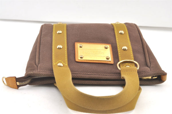 Authentic Louis Vuitton Antigua Cabas PM Hand Bag Brown M40089 LV 1382K