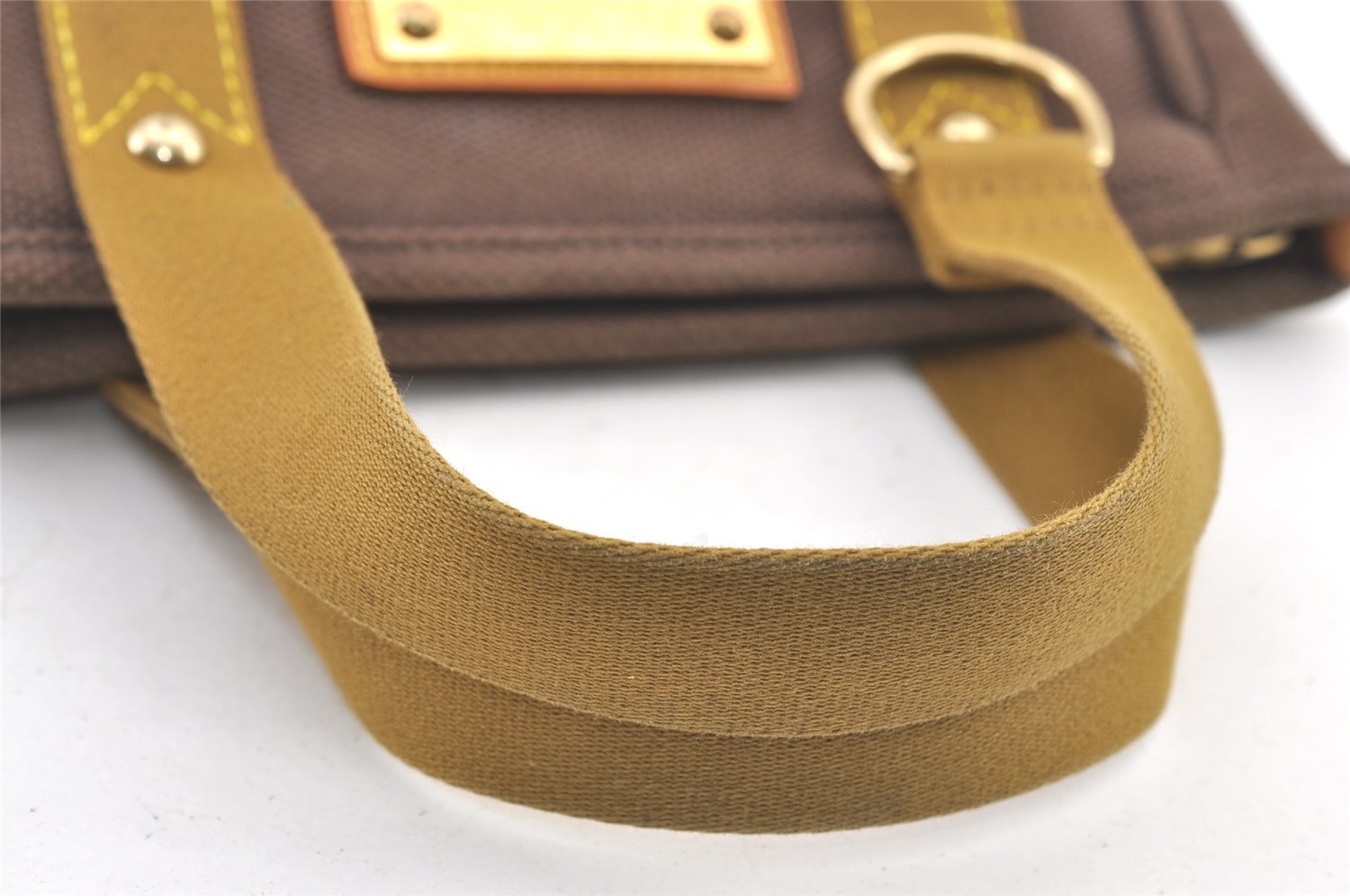 Authentic Louis Vuitton Antigua Cabas PM Hand Bag Brown M40089 LV 1382K