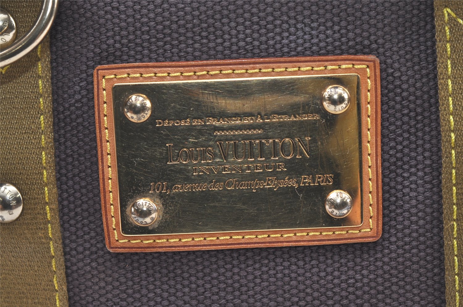 Authentic Louis Vuitton Antigua Cabas PM Hand Bag Brown M40089 LV 1382K