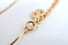 Authentic Christian Dior Gold Tone Rhinestone Chain Pendant Necklace CD 1383G