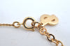 Authentic Christian Dior Gold Tone Rhinestone Chain Pendant Necklace CD 1383G