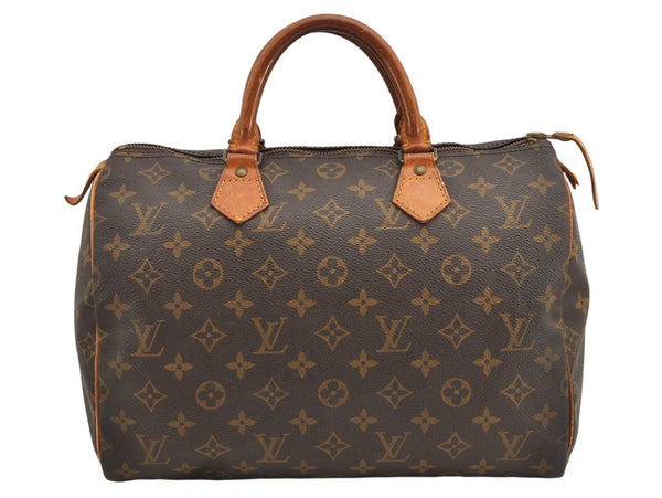 Authentic Louis Vuitton Monogram Speedy 30 Hand Boston Bag M41526 LV 1383K