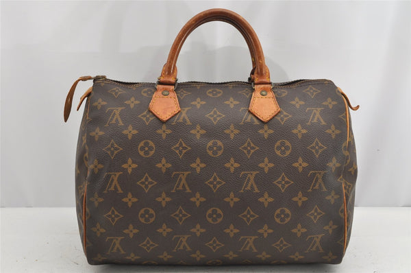 Authentic Louis Vuitton Monogram Speedy 30 Hand Boston Bag M41526 LV 1383K