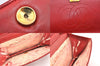 Authentic CHANEL Calf Skin Matelasse Chain Shoulder Crossbody Bag Red Junk 1383M