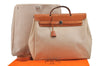 Authentic HERMES Her Bag MM 2 In 1 2Way Shoulder Hand Bag Canvas White  1384J