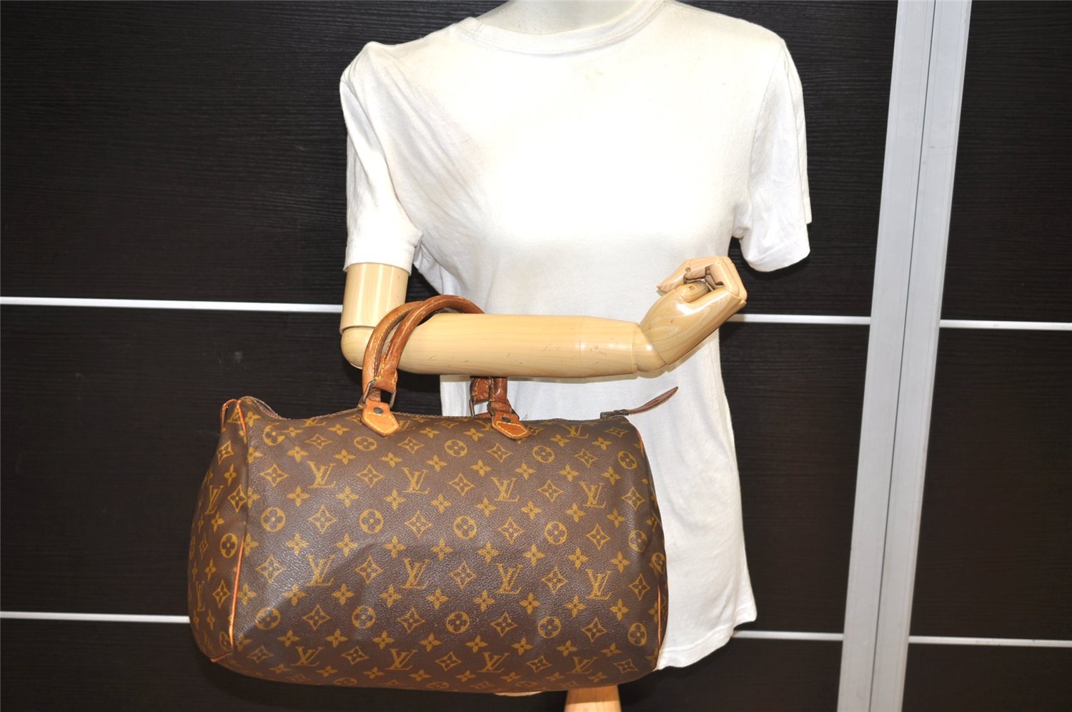 Authentic Louis Vuitton Monogram Speedy 35 Hand Boston Bag Old Model LV 1384K