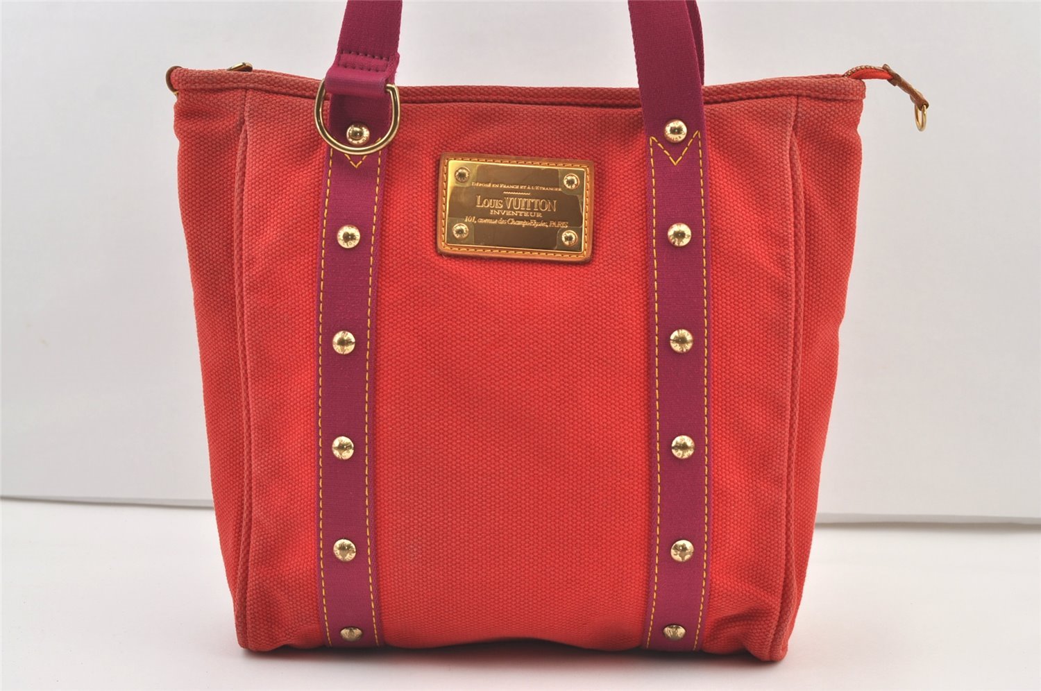 Authentic Louis Vuitton Antigua Cabas MM Tote Bag Pink M40085 LV 1385K