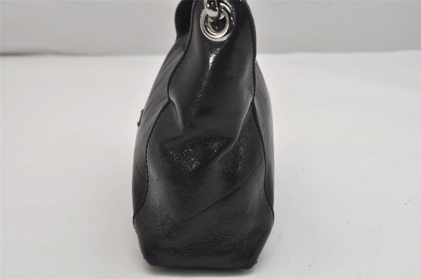 Authentic GUCCI Vintage Shoulder Hand Bag Purse Leather 113024 Black 1386K