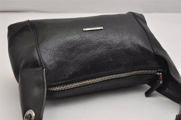 Authentic GUCCI Vintage Shoulder Hand Bag Purse Leather 113024 Black 1386K