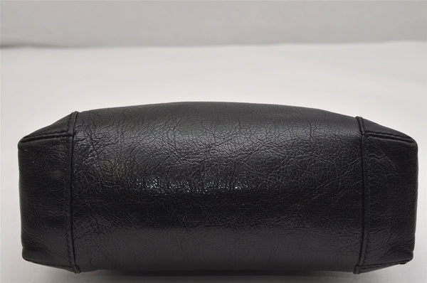 Authentic GUCCI Vintage Shoulder Hand Bag Purse Leather 113024 Black 1386K