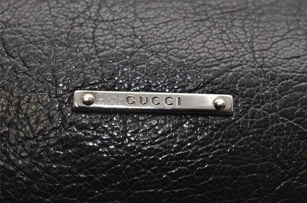 Authentic GUCCI Vintage Shoulder Hand Bag Purse Leather 113024 Black 1386K